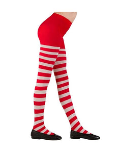E-Carnavalskleding.nl Panty rood/wit gestreept  Timo