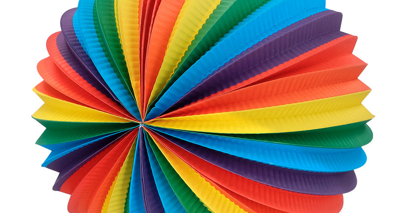 E-Carnavalskleding.nl Papieren ballonlampion Rainbow