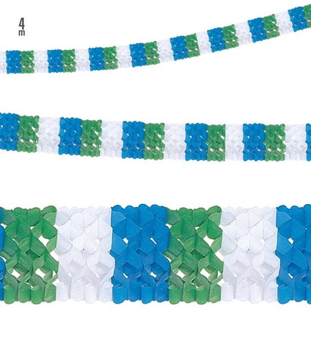 E-Carnavalskleding.nl Papieren slinger 3 kleuren 4mtr