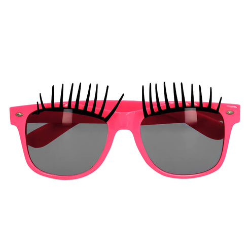 E-Carnavalskleding.nl Partybril Bliss roze met wimpers
