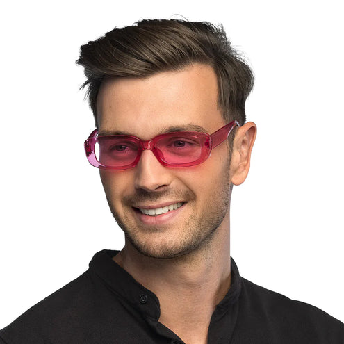 E-Carnavalskleding.nl Partybril Techno roze