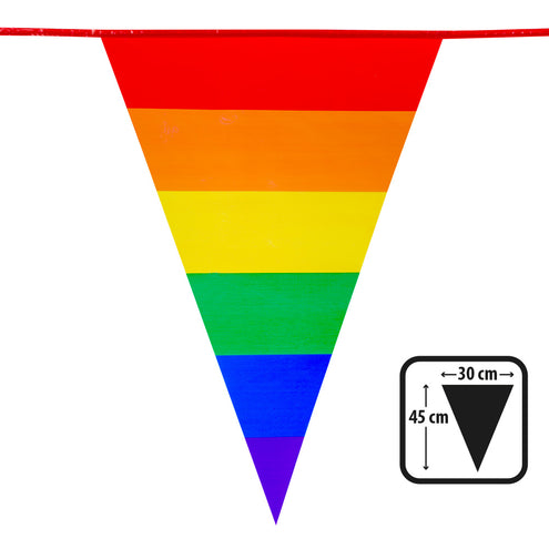 E-Carnavalskleding.nl PE reuzenvlaggenlijn Regenboog