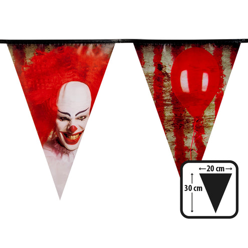 E-Carnavalskleding.nl PE vlaggenlijn Horror clown