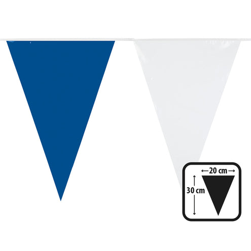 E-Carnavalskleding.nl PE vlaggenlijn wit/blauw
