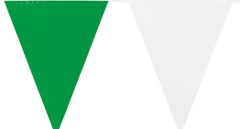 E-Carnavalskleding.nl PE vlaggenlijn wit/groen