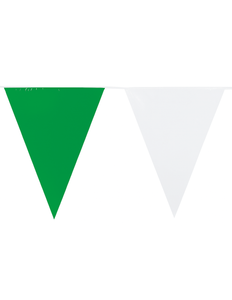 E-Carnavalskleding.nl PE vlaggenlijn wit/groen