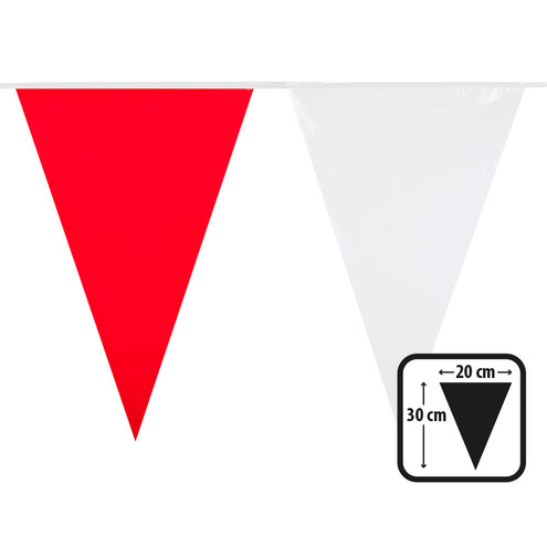 E-Carnavalskleding.nl PE vlaggenlijn wit/rood