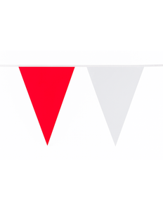 E-Carnavalskleding.nl PE vlaggenlijn wit/rood