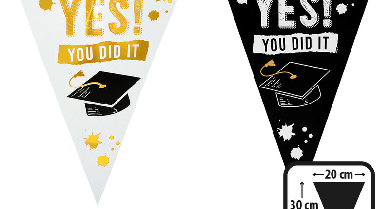 E-Carnavalskleding.nl PE vlaggenlijn 'Yes you did it'