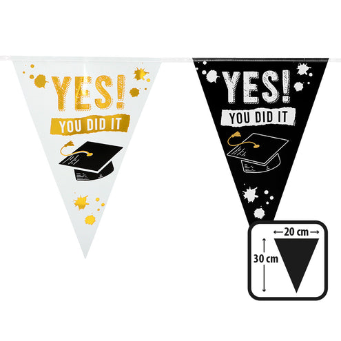 E-Carnavalskleding.nl PE vlaggenlijn 'Yes you did it'