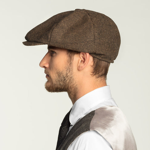 E-Carnavalskleding.nl Peaky blinders pet plat bruin
