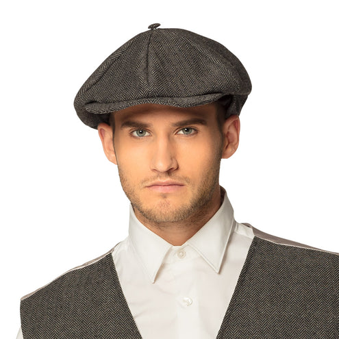 E-Carnavalskleding.nl Peaky Blinders pet plat grijs