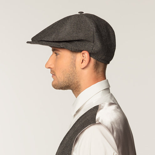 E-Carnavalskleding.nl Peaky Blinders pet plat grijs