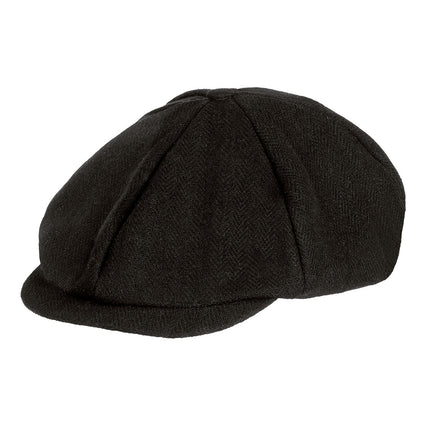 E-Carnavalskleding.nl Peaky Blinders pet plat zwart