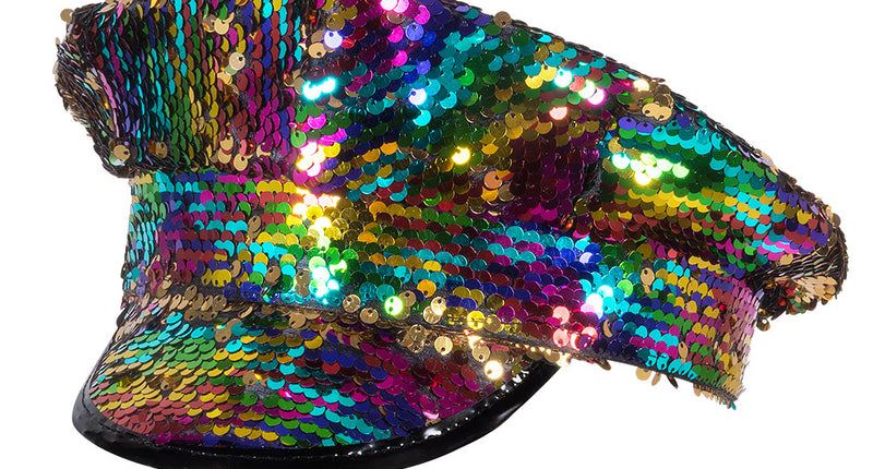 E-Carnavalskleding.nl Pet Kapitein regenboog goud