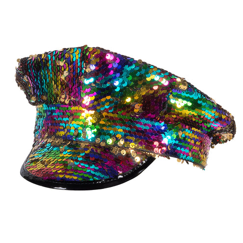 E-Carnavalskleding.nl Pet Kapitein regenboog goud