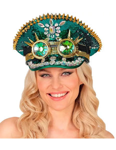 E-Carnavalskleding.nl Pet steampunk met kaleidoscoop bril hoed Gers