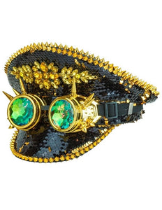 E-Carnavalskleding.nl Pet steampunk met kaleidoscoop bril hoed Guus