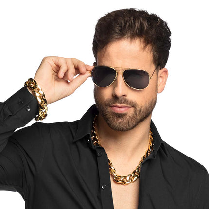 E-Carnavalskleding.nl Pimp rapper accessoires set