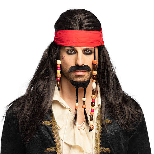 E-Carnavalskleding.nl Piraten pruik Pirates of the Carib Jack Sparr