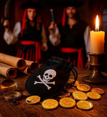 E-Carnavalskleding.nl Piratentasje met 12 gouden munten kostuum Yara