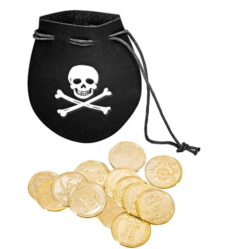 E-Carnavalskleding.nl Piratentasje met 12 gouden munten kostuum Yara