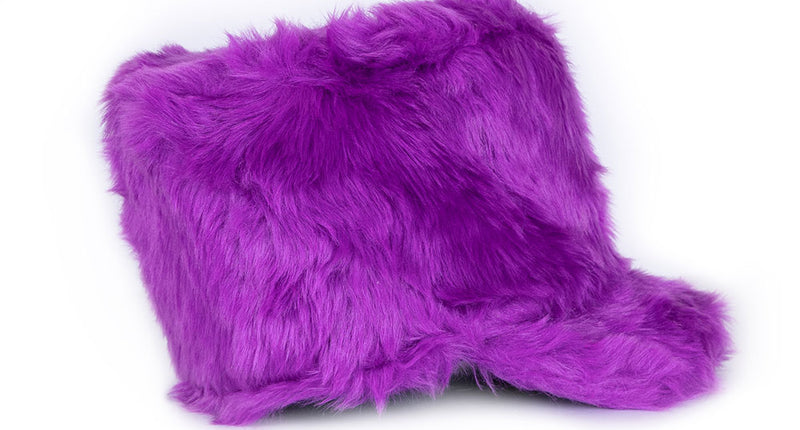 E-Carnavalskleding.nl Pluche fanfare hoed harmonie paars 15 cm