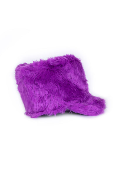 E-Carnavalskleding.nl Pluche fanfare hoed harmonie paars 15 cm