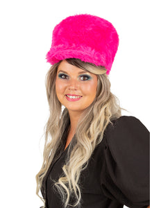 E-Carnavalskleding.nl Pluche fanfare hoed harmonie roze 15 cm