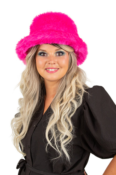 E-Carnavalskleding.nl Pluche vissershoed roze