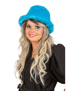 E-Carnavalskleding.nl Pluche vissershoed turquoise