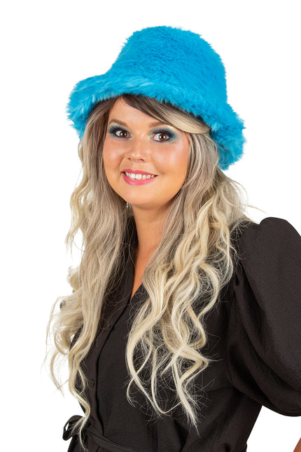 E-Carnavalskleding.nl Pluche vissershoed turquoise