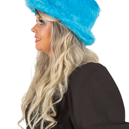 E-Carnavalskleding.nl Pluche vissershoed turquoise