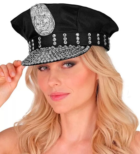 E-Carnavalskleding.nl Politiepet met strass Tess