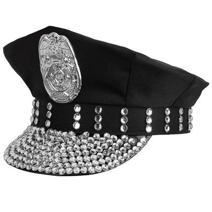 E-Carnavalskleding.nl Politiepet met strass Tess