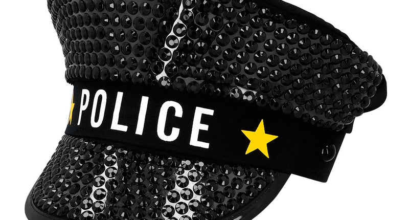 E-Carnavalskleding.nl Politiepet 'POLICE' sparkle