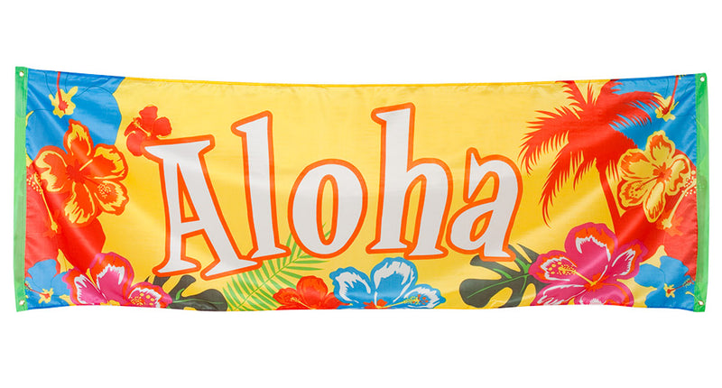 E-Carnavalskleding.nl Polyester banner 'Aloha'