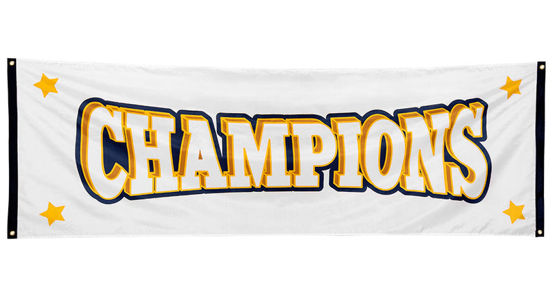 E-Carnavalskleding.nl Polyester banner 'Champions'