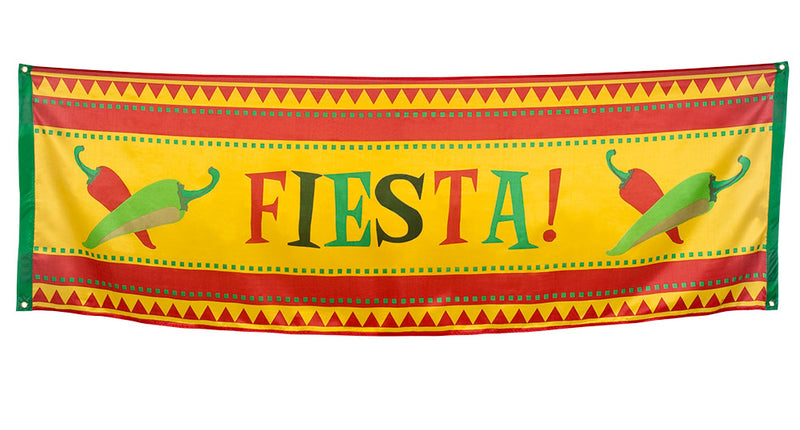 E-Carnavalskleding.nl Polyester banner 'Fiesta!'