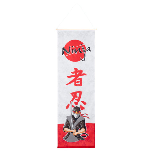 E-Carnavalskleding.nl Polyester banner 'Ninja'