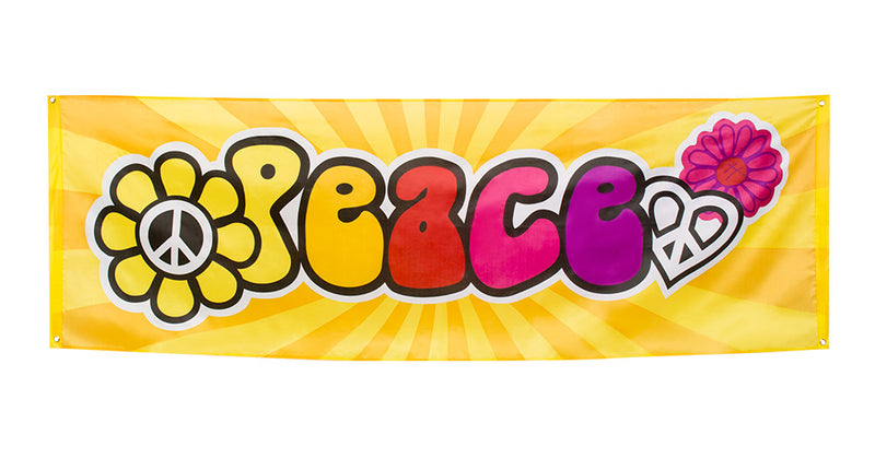E-Carnavalskleding.nl Polyester banner 'Peace'