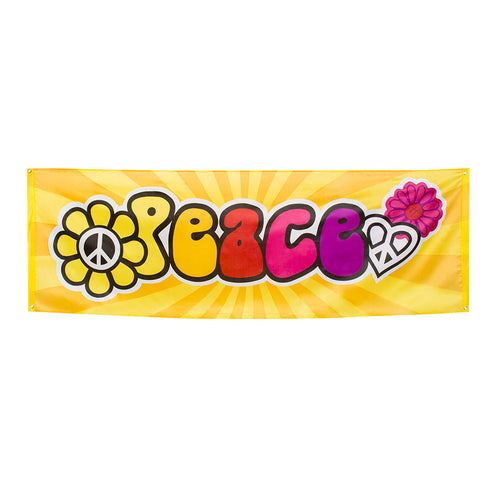 E-Carnavalskleding.nl Polyester banner 'Peace'