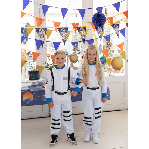 E-Carnavalskleding.nl Polyester banner Space 'Happy birthday'