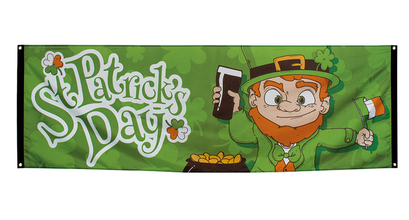 E-Carnavalskleding.nl Polyester banner 'St. Patrick's Day'
