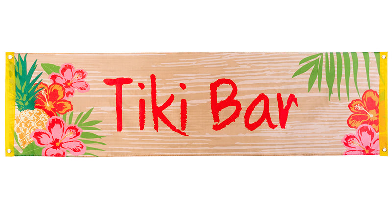 E-Carnavalskleding.nl Polyester banner 'Tiki bar'