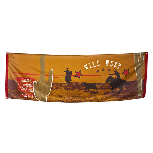 E-Carnavalskleding.nl Polyester banner 'Wild West'