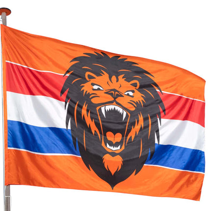 E-Carnavalskleding.nl Polyester reuzenvlag Brullende leeuw