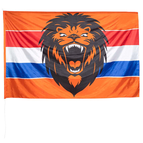 E-Carnavalskleding.nl Polyester reuzenvlag Brullende leeuw