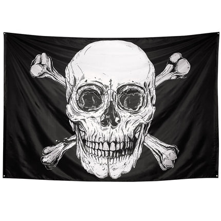 E-Carnavalskleding.nl Polyester reuzenvlag Piraten