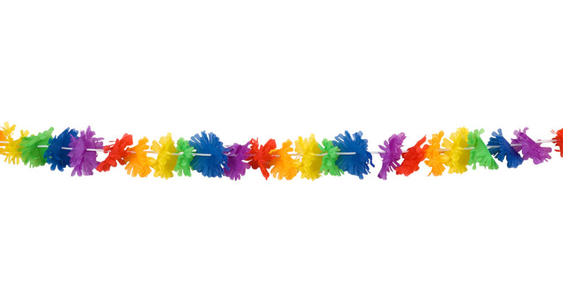 E-Carnavalskleding.nl Polyester slinger Rainbow flowers